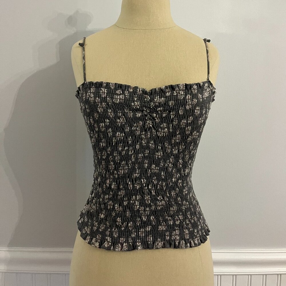 Storia ribbed floral tank top